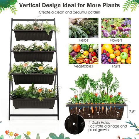 Giantex 5.2FT Vertical Raised Garden Bed, 4-Tier India | Ubuy