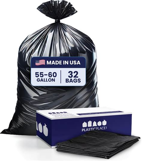 Amazon.com: Extra Heavy Duty Black Contractor Garbage Bags 55 Gallon ...