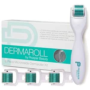 Derma Roller Microneedle 5 Piece Kit [DERMAROLL by Prosper Beauty] Face ...