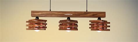 Buy KASTENGLOW® Wooden Square Hanging Ceiling Light | Table Kitchen ...