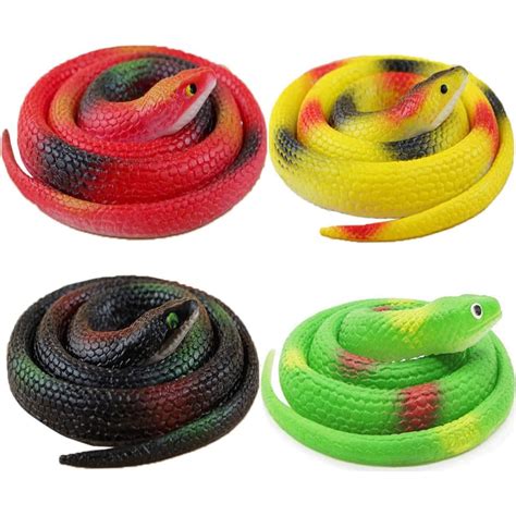 Realistic Rubber Snake Toy – Stretchable Fake Snake for Pranks, Fun ...