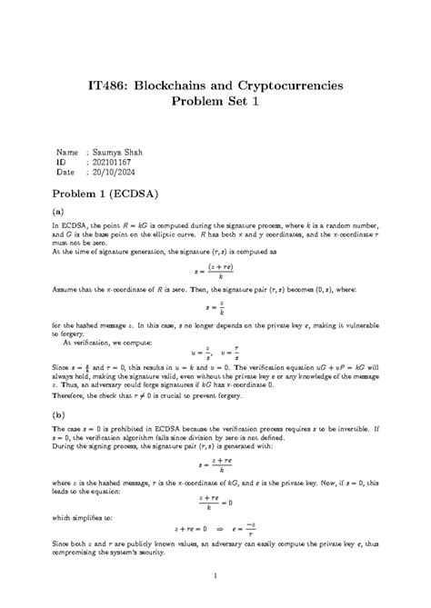 202101167 BC PS1 - Assignment of blockchain course with solutions ...