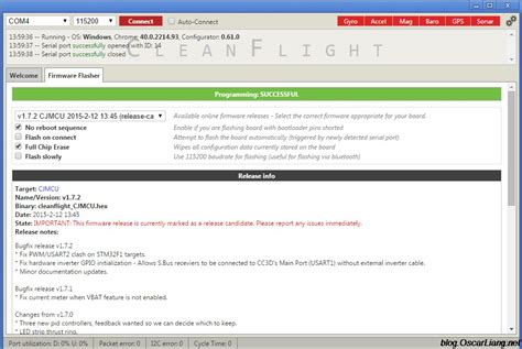 Cleanflight Config 的图像结果