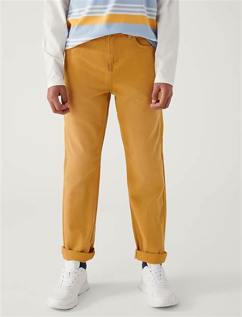 Buy Relaxed Pure Cotton Trousers at Marks & Spencer