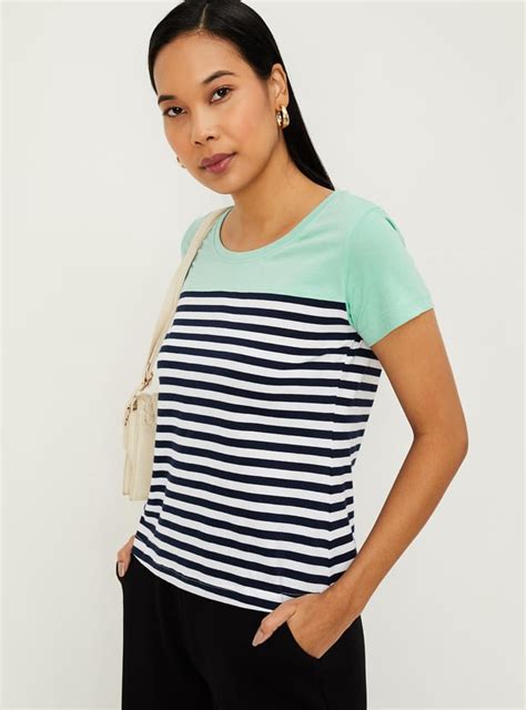 Buy Women Striped T-shirt Online at just Rs. 299.0 - 1000012922629 ...