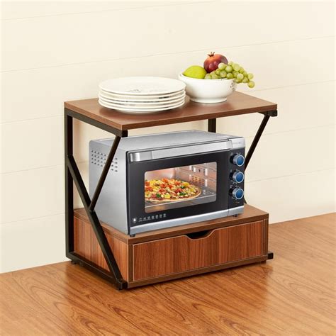Buy Helios Bioni Microwave Rack - Brown from Helios by Home Centre at ...