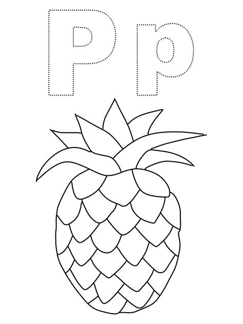 Letter P Tracing coloring page - Download, Print or Color Online for Free