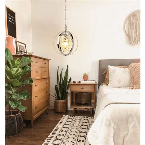 Depuley Industrial Ceiling Lighting Fixture, Globe Crystal Chandeliers ...