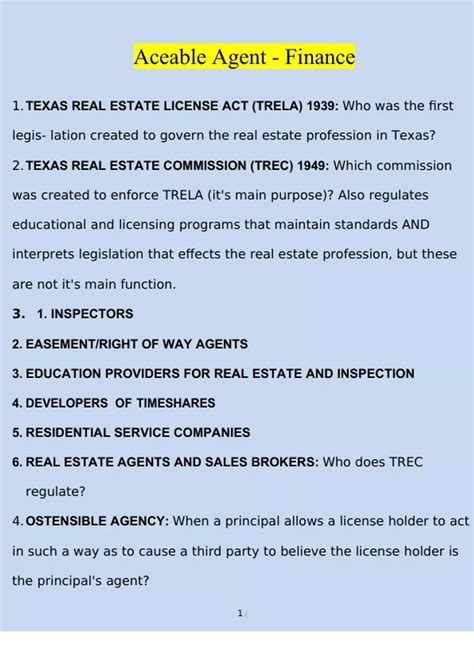 Aceable Agent - Finance Questions and Answers (2024 / 2025) (Verified ...