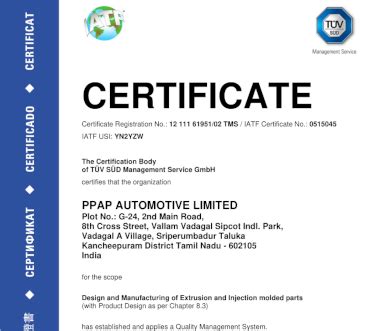 PPAP AUTOMOTIVE LIMITED