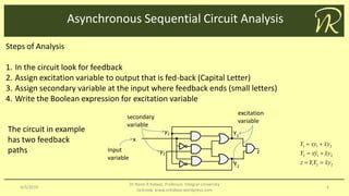 Asynchronous sequential circuit analysis | PDF