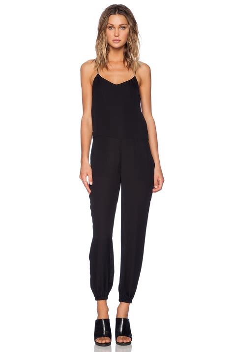 Theory Stassia Silk Jumpsuit in Black | REVOLVE