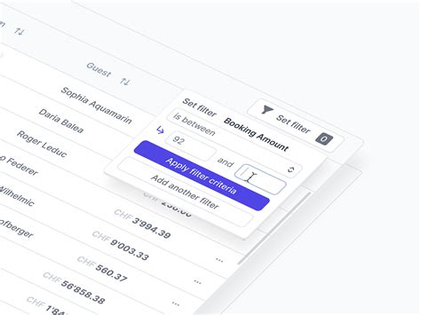 Image result for Filter Table Animation