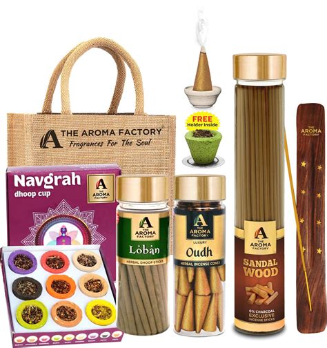 The Aroma Factory Navgrah Sambrani Dhoop Cups, Sandalwood Agarbatti ...