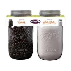 Buy Chef'n Mason Jar Shaped Pepper Grinder and Salt or Sugar Shaker Set ...