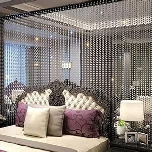 Rustiha 14mm Crystal Octagonal Beads curtainCurtain Divider Separator ...