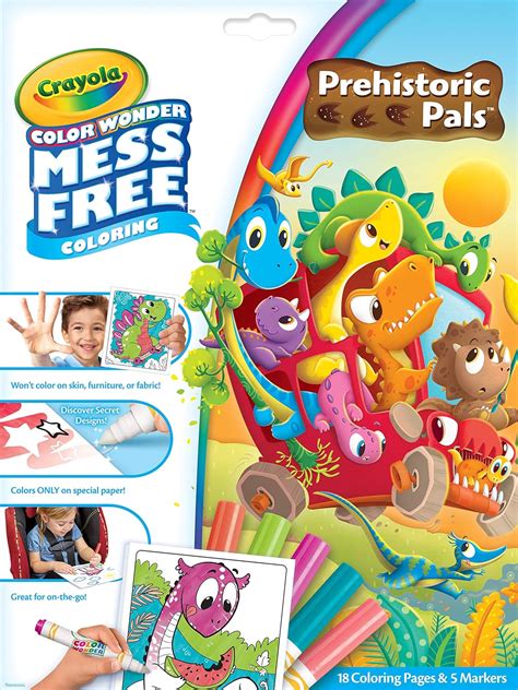Buy Crayola Color Wonder Prehistoric Pals Specialty Markers and Paper ...