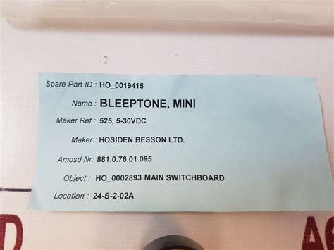 Hosiden Besson 525 Mini-bleeptone – Aeliya Marine