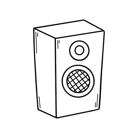 Premium Vector | Hand drawn Musical column doodle Sound speaker in ...