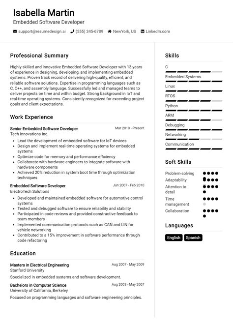 Image result for Software Developer Resume Example