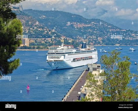 Luxury cruise ship in sea port of Monte-Carlo, Monaco Stock Photo - Alamy