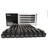 BRUSTRO Professional Pigment Based Fineliner Pen | Black | Set of 10 ...