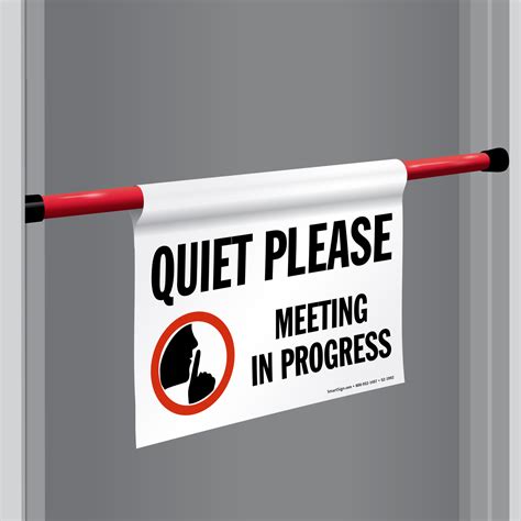 Meeting in Progress Sign 的图像结果
