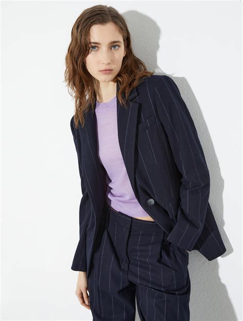 Blazer in flanella, blu | MAX&Co.