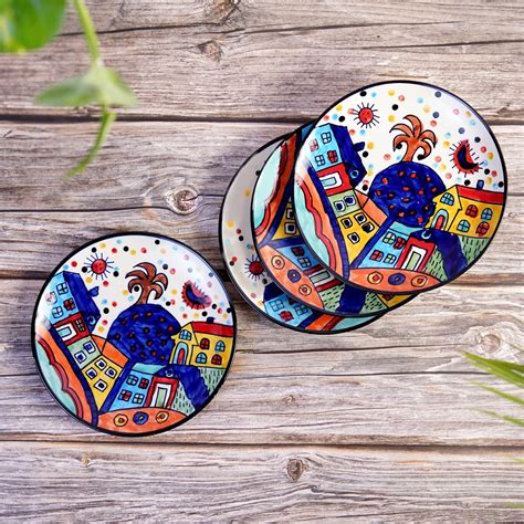 Buy Freakway Hut Dining Hand-Painted Stoneware Premium Ceramic 7-inch ...
