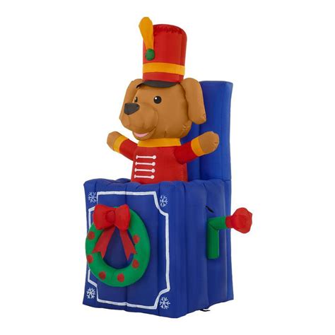 Buy 5 ft Animated Pop Up Toy Soldier Dog Holiday Inflatable Online at ...