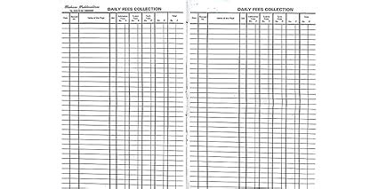 Bapuji Daily Fee Collection Register for School ((3 Quire(102 Folios ...