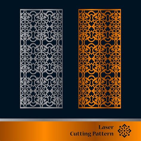 Laser and cnc cutting panels template | Premium Vector