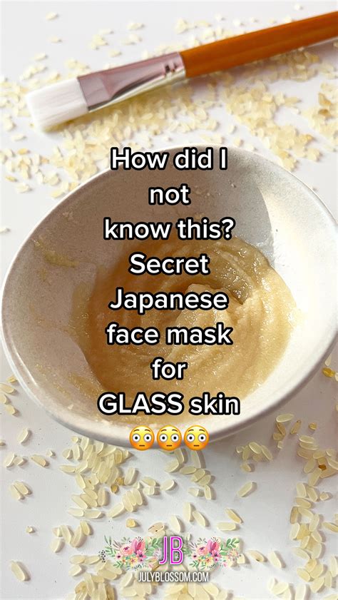 DIY Japanese Rice Face Mask for Glass Skin | Glass skin, Homemade face ...