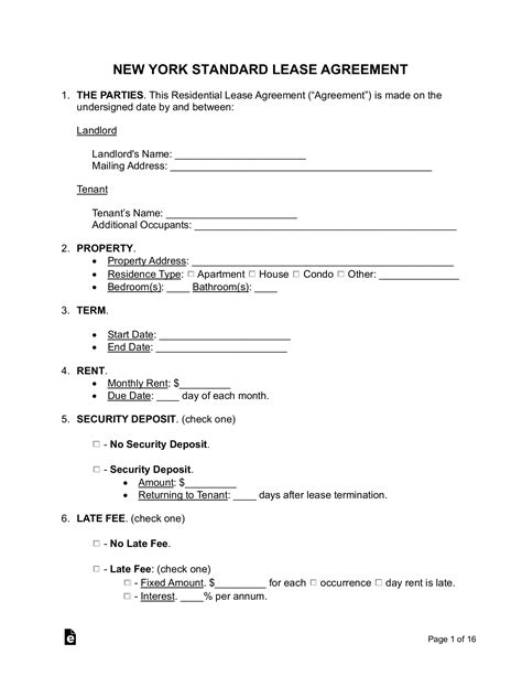 Free New York Rental Lease Agreements | Residential & Commercial - PDF ...
