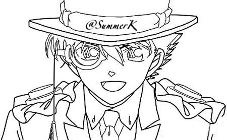 怪盗基德邪笑简笔画怪盗基德简笔画全身2022已更新今日更新