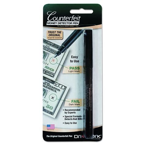 Dri-Mark Smart Money Counterfeit Bill Detector Pen for Use w/U.S ...