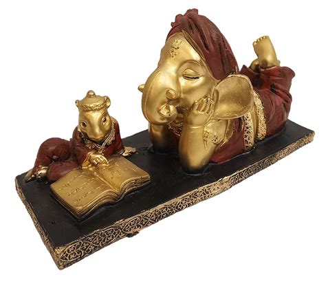 Buy RIDGEWOOD-RW Polyresin Lord Ganesha Vighnaharta Listening to The ...