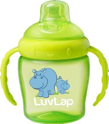 LuvLap Hippo Baby Sipper/Sippy Cup 225ml, Anti-Spill Design, Soft ...