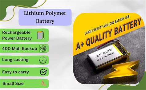 Rechargeable lipo Batteries 3.7V, 300 mAH for Bluetooth Speaker/Hands ...