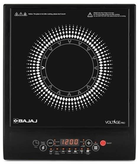 ICX 120TS Black Induction Cooktop with Push Button Control
