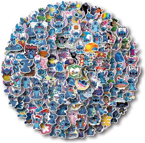 Buy 200 Pieces Stitch Stickers for Water Bottles Lilo and Stitch ...