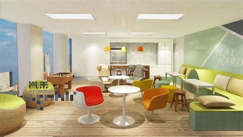 简约风格办公室装修设计案例效果图_岚禾办公空间设计