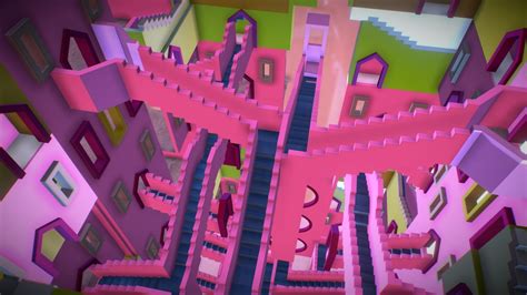 Squid Game Stairs Map 3D model | CGTrader