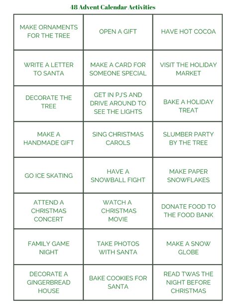 Advent Calendar Activity