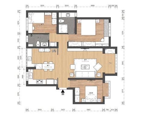 117平米房子装修设计效果图谁有，三室二厅二卫的?_百度知道