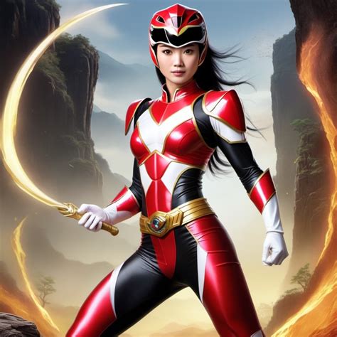Lin Xiang as Female Power Ranger | Stable Diffusion Online