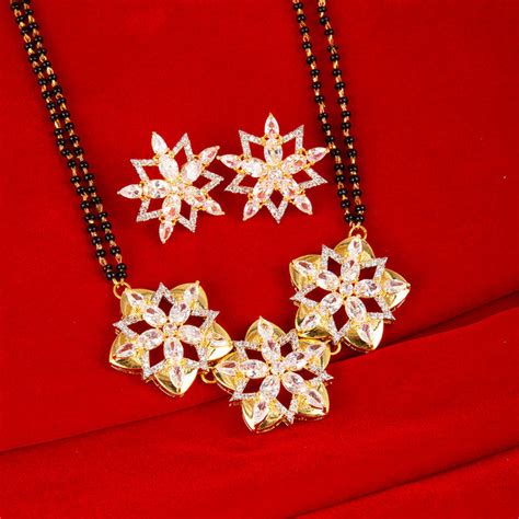 CZ Mangalsutra & Bracelet Round Brass Mangalsutras – VOYLLA