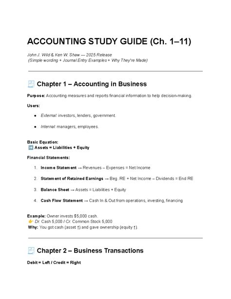 Accounting Study Guide 的图像结果