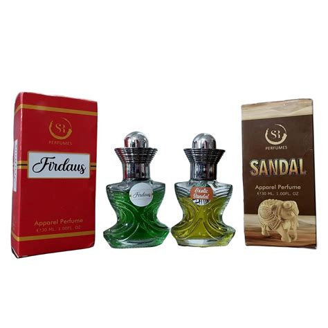 Buy SR Perfumes Sandal and Firdaus Combo Apparel Perfume Floral Attar ...