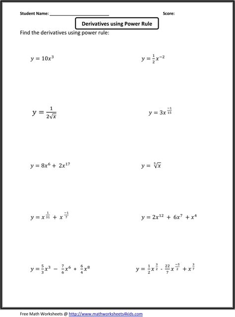 10th Grade Math Free Printable Worksheets - Printable Math Worksheets
